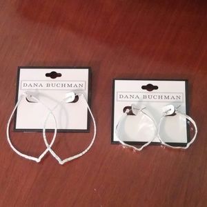 NWT Dana Buchman silver tone earrings